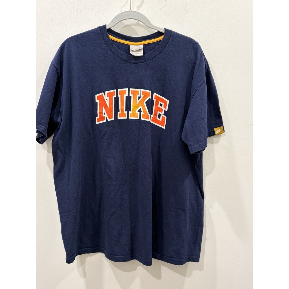 Nike Y2K Men's Blue Graphic Logo Crew Neck Short Sleeve T-Shirt Size XXL